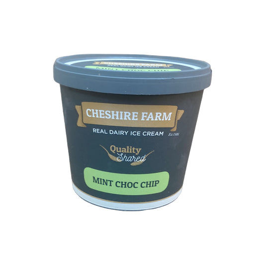 Cheshire Farm Real Dairy Mint Choc Ice Cream 1 Litre Tub