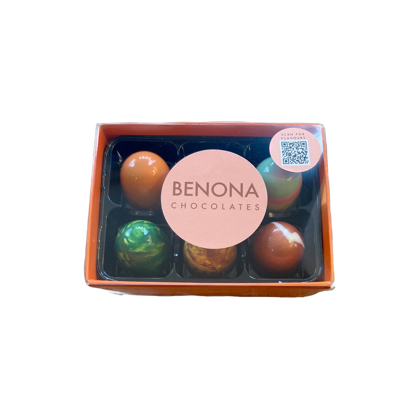 Benona Chocolates Box of Six Handmade Chocolates